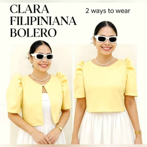 Modern Filipianiana Puff Sleeves 2 Ways to Wear Bolero Top   xs to large classy and elegant timeless classic  timeless piece casual office or party classic piece super kapal ng tela hindi kayo magsisi our aim is to produce quality clothes premium fabric
