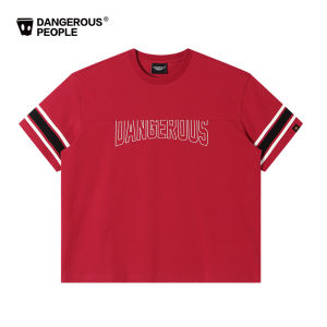 Dangerous People DSP High Street American Retro Sport T-Shirt Summer Trend Loose Half Sleeve Cotton Youth Fashion Brand