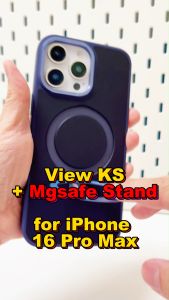 machino iphone 16 pro max | 16 pro | 16 Plus | 16 Kickstand Magnetic Compatible Metal Lens Frame Drop Protection Case Casing