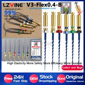 6Pcs Blue Endodontic Rotary Files 04Taper 31/25mm Nickel Titanium Dental Root Canal Endo Instrument for Dentistry