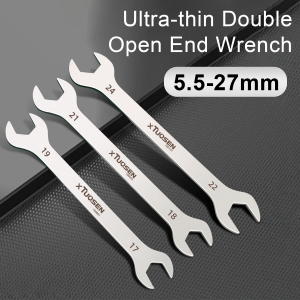 Ultra-thin Double Open End Wrench Dual Purpose Spanner for Bicycle Motorcycle Universal Dual Head Ratchet Wrench Car Repair Tool