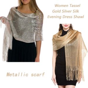 【♡Lovely girls house♡】Elegant Evening Dresses Shawls Female Golden Silvery Wire Tassels Bridal Bridesmaid Party Wedding Accessories