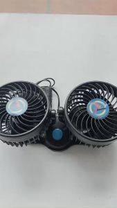 Quạt đôi cho ô tô loại to 12V hoặc 24V để trên taplo