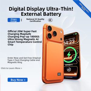 Jipingfan | Ultra-thin Magnetic Charging Bank Portable 3C Certified For Air Travel Wireless Fast Charging