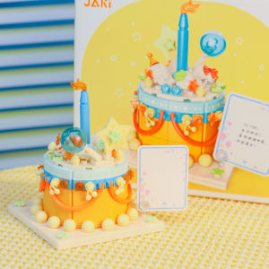 JAKI DIY Handmade Birthday Cake Building Blocks Ornament Creative Toy Gift for Girlfriend Best Friend Girls Handmade Craft