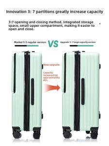 HanRui | Large Capacity Reinforced Front Opening Travel Suitcase 30 Inch
