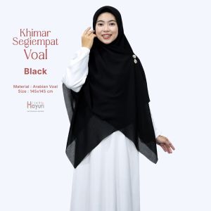 Khimar segiempat voal polos/hijab segiempat polos syari size 145x145cm