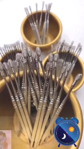 10Pcs/set Stainless Steel Ear Pick Portable Spiral Ear Pick Baby Adult Earwax Cleaning