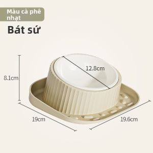 JKULNING | Bát Sứ Chống Trượt Góc Nghiêng Cho Mèo