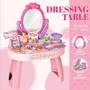 28/30PC Simulation Makeup Dressing Table Childrens Play House Toy Girl DIY Table Stickers Princess Pretending Toy Gift For Kids