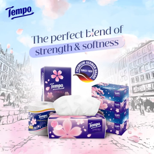 Tempo Softpack เทมโพ กระดาษเช็ดหน้า ทิชชู่ ซากุระ ซอฟแพ็ค (Pack4)