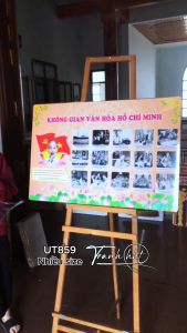 Tranh Không Gian Văn Hóa Hồ Chí Minh treo tường Khung tranh báo tường bác Hồ tranh Bác Hồ tráng gương UT859