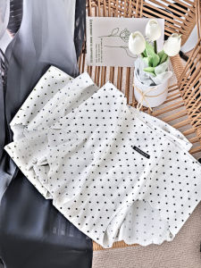 Ice Silk Nylon One-Piece Seamless Womens Polka Dot Silk Protein Antibacterial Ribbed Triangle Panties Underwear Briefs