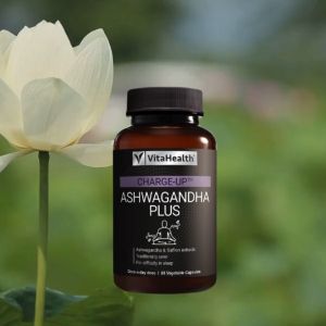 VITAHEALTH CHARGE-UP ASHWAGANDHA PLUS 30S [ SUPPLEMENT FOR STRESS AND MENTAL HEALTH ] [ EXP DATE : 25/6/2026 ]