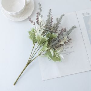 Artificial Plants Lavender Flowers Bouquet Wedding Arch Festival Wreath Home Room Table Bonsai Decora Photography Scrapbook Gift