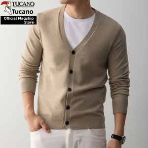 TUCANO | Lightweight Spring & Autumn Mens Knitted Cardigan V-Neck Sweater