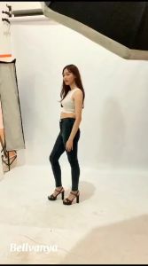 Bellvanya-Celana Hig Waist Pensil Wanita Celana Jeans Wanita Jeans Strech Wanita