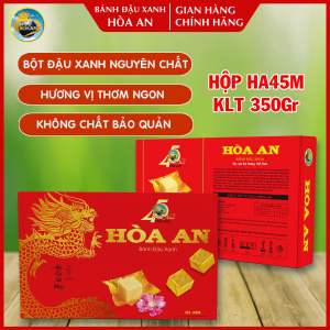 Hộp Bánh Đậu Xanh Hòa An Hộp HA45M KLT 350gr
