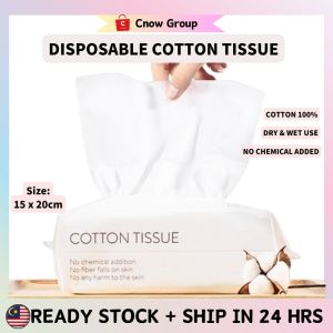 Cotton Tissue Disposable Soft Facial Tissue Make up Remover Dry & Wet Cleansing Towel for Adults and Children