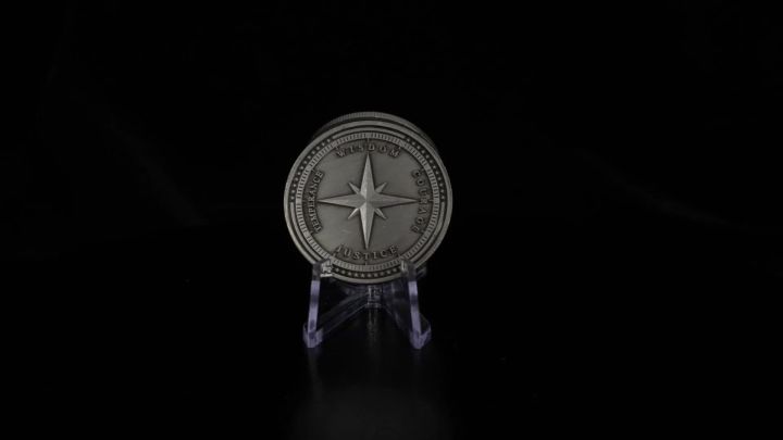 Cardinal Virtues Coin Stoic Challenge Coin Four Virtues Stoicism Medallion Daily Stoic Reminder Coin