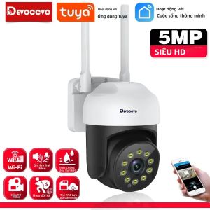 Camera IP Wifi Thông Minh 5MP Với Âm Thanh Hai Chiều Ngoài Trời Tự Động Theo Dõi Không Dây PTZ Giám Sát An Ninh CCTV Camera Mini Tương Thích Với Tuya