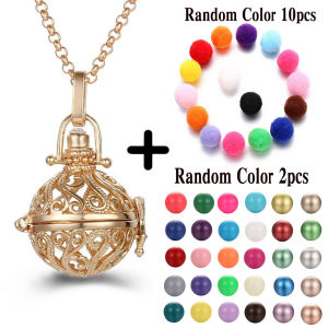 2020 Multi Styles Hollow LOVE Angel Wings Vintage Necklace Music Ball Pregnancy Bell Necklace Aroma Essential Oil Locket Pendant
