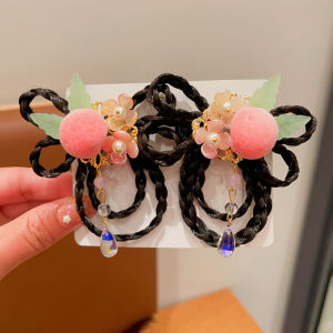 Girls Hair Accessories Fairy Tale Princess Headwear Baby Hair Clips Korean Style Childrens Fake Hair Braids Floral Hairpins