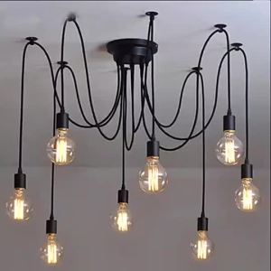 Pastoral Rural Retro Ceiling Lights Modern Simple Loft Style Restaurant Clothing Store Decoration Industrial Iron Chandelier