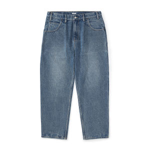 Broshood 24aw Japanese Style Loose Retro Trendy Easiest for Match Washed Distressed 6 Pockets Denim Micro Cone Pants