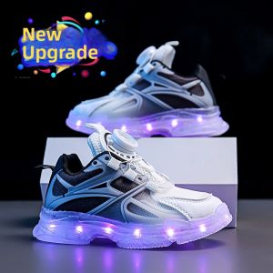 KUOBURENSHENG | Adjustable Waterproof Breathable Luminescent Skate Shoes