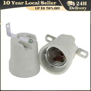 1Pcs 250V 4A Lamp Base E27 Vintage Ceramic Lamp Fittings Socket Lamp Base Holder Accessory Fixing Bracket Large Screw Cap