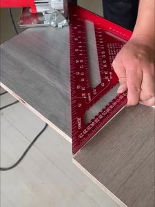 7Inch Triangle Ruler Measurement Tool Aluminium Alloy Carpenter Tools Inch Metric Angle Ruler Speed Square Woodworking Tools