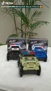 Smile - Mainan Anak Mobil Police Tipping Car / Mobil Polisi Jungkir Balik