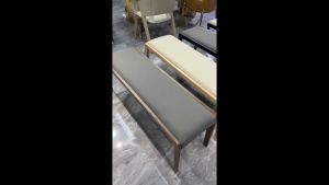 Dining bench Solid wood bench with PU Leather cushion
