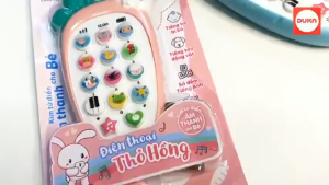 Đồ Chơi Điện Thoại Cho Bé Có Đèn Âm Thanh Bi Bô Tiếng Anh Tiếng Động Vật Và Bài Hát - Duka