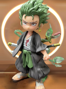 One Piece Q Version Sazanami PVC Desktop Model Gaming Computer Case Decorations Cute Boy High End Gift Box Collectible Figure