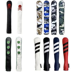 ที่อุปกรณ์กอล์ฟป้องกันศีรษะปักหนังกันน้ำได้มีการจัดแนวกอล์ฟช่วยฝึกลายหัวกะโหลกปลอกหุ้มคันเบ็ด