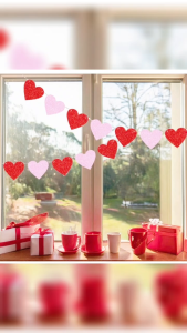 Heart-Shaped Banner Flags Red & Pink Celebration Bunting Garland for Wedding Party Hanging Decoration Vibrant Colors Easy Hangable