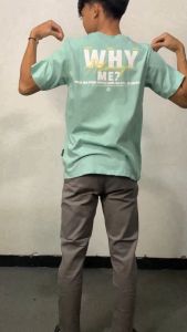 BAPIN T-Shirt Why Always Me - Sage Green