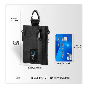 Multi-Zip Pocket US X-pac Waterproof EDC Organizer Pouch Minimalist Keys Cards Storage Bag Lightweight Small Wallet