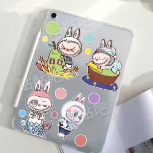 ลายการ์ตูน เนื้อหายสติกเกอร์ Labububu สร้างสรรค์ สําหรับติดตกแต่งแล็ปท็อป iPad เคสโทรศัพท์