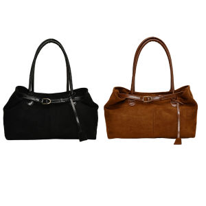 Women PU Fashion Shoulder Bag Large Capacity Stylish Shoulder Purse Solid Color Simple Commuting Bag Travel Hobo Bag