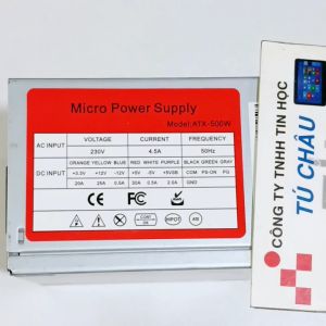 Nguồn máy tính Micro ATX 500W (Nguồn Mini kích thước (DxRxC): 12.5 Cm X 10 Cm X 6.3 Cm)