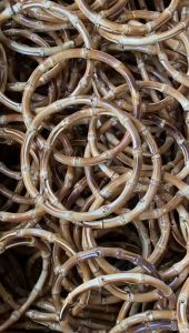 Gagang Tas Tahan Lama & Desain Unik: 10/17cm Bamboo Handle Bag Gagang Tas Bambu Bulat Round Wooden Ring