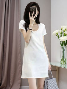 Womens Long Sleeve T-Shirt White Short Sleeve Large Collar Shoulder Length Commute Style Spring Cotton Blend Fashionable