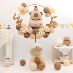 Cartoon Balloon Decorations Birthday Scene Decoration round Ring Stand Childrens Party Celebration Aluminum Foil Balloons