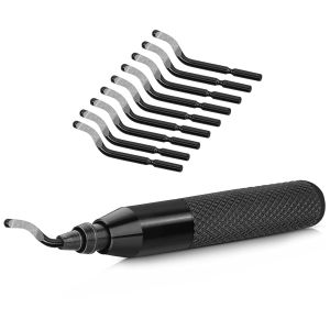 Bộ Dụng Cụ Mài Cạnh Xoay Với 10 Lưỡi Thép Tốc Độ Cao Dùng Cho Kim Loại Nhôm Đồng Nhựa In 3D Đồng Thau - Bộ Dụng Cụ Cầm Tay Cho Thợ Máy