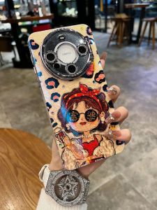 Full Cover Leopard Pattern Phone Case for Huawei Mate70 Series Apple 16Promax Flip Cover Lens Protection Wealth Girl Series