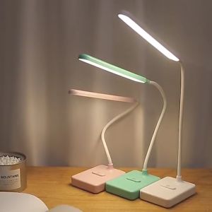 Reading Lamp Eye Protection LED Desk Lamp Foldable USB Plug-in Desk Light Night Light Gentle Touch Study Lamp/3-Level Brightness Colour Energy Saving Lamp for Study Office Bedroom