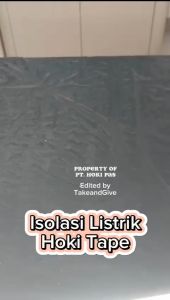 Isolasi Selotip Kabel Tahan Panas Hitam Ukuran 18Mmx20Yard Harga Per 6 Pcs